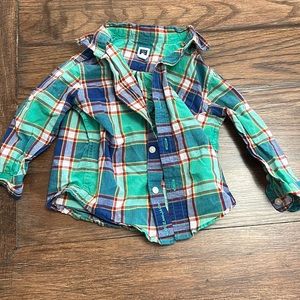 Janie and Jack long sleeve bottom up shirt